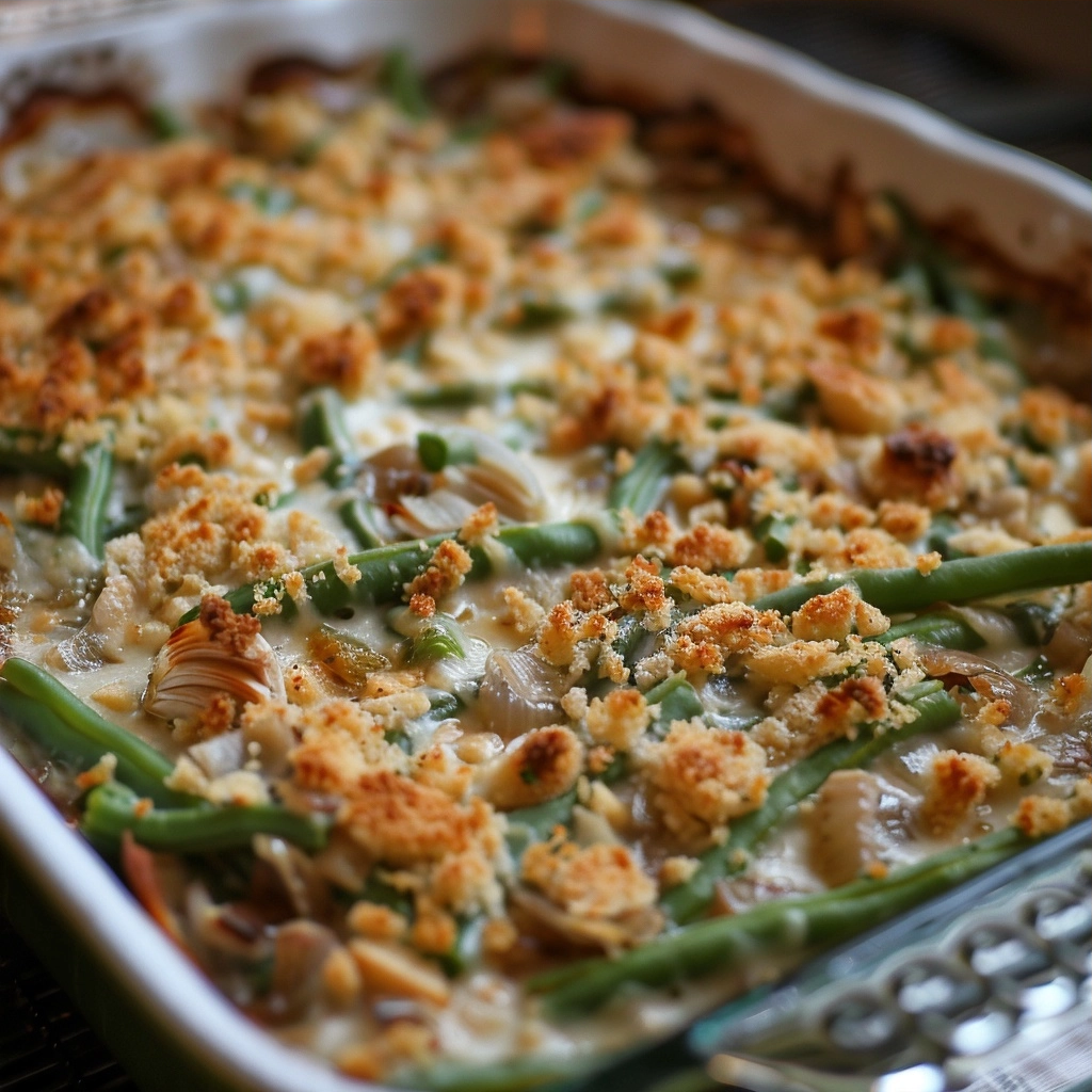 Green Bean Casserole with Garlic for Savory Dinners