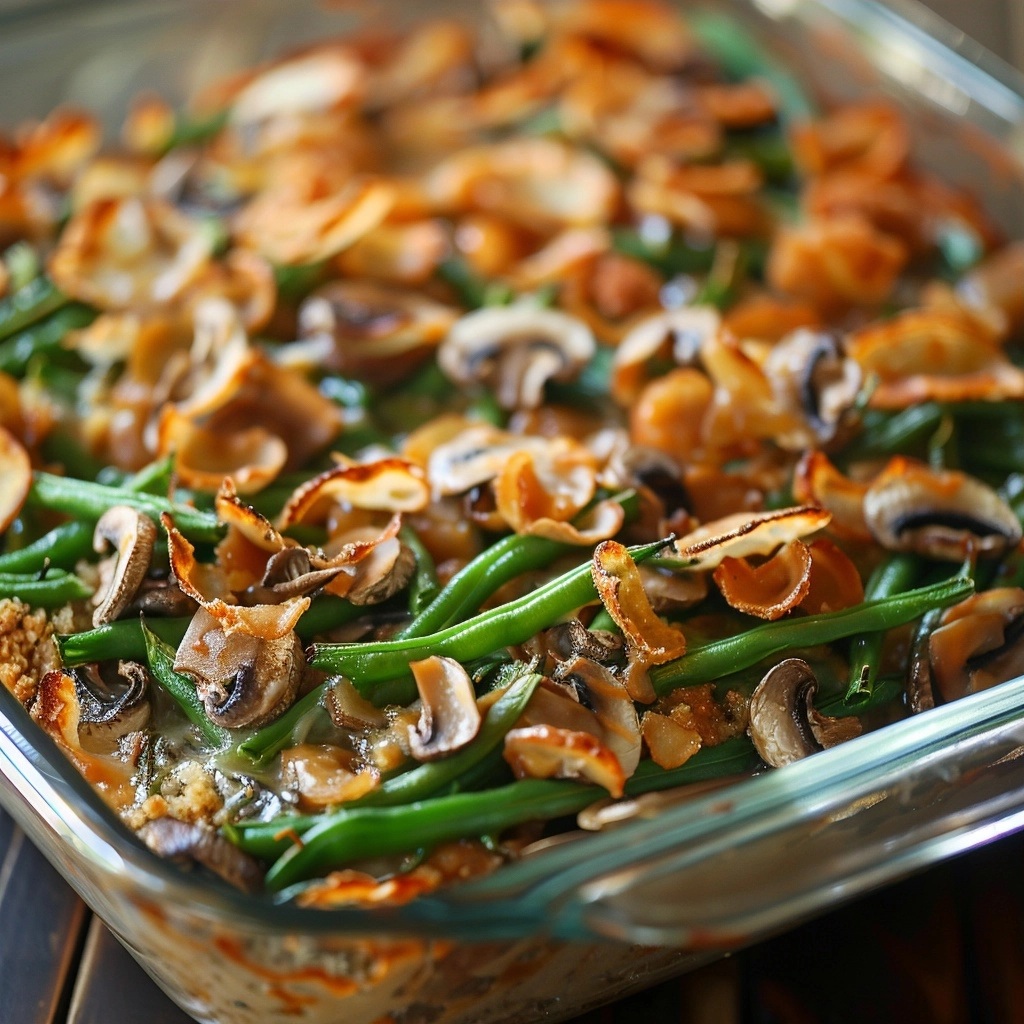 Green Bean Casserole with Fresh Mushrooms: A Classic Side