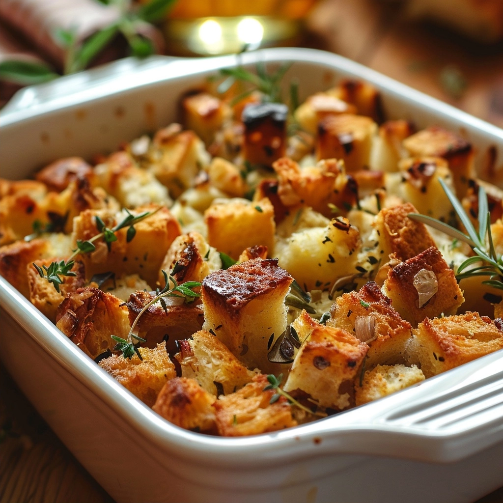 Homemade Stuffing with Sage and Thyme Recipe
