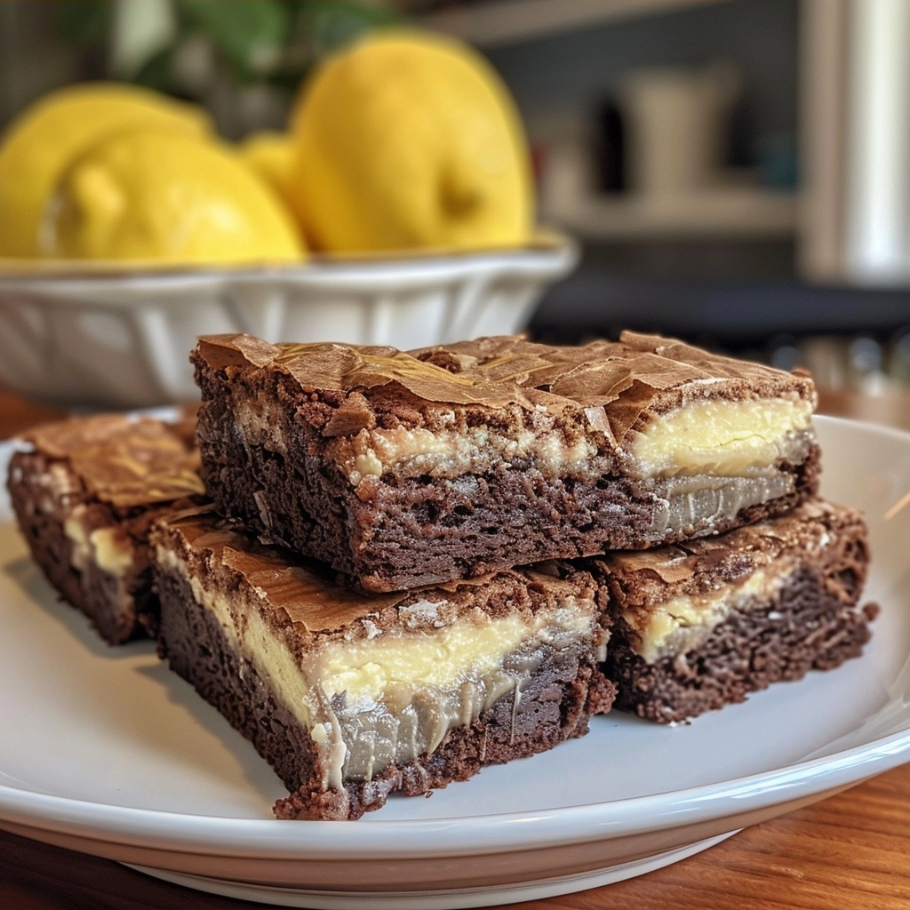 Lemon Brownies with Flaky Sea Salt Twist