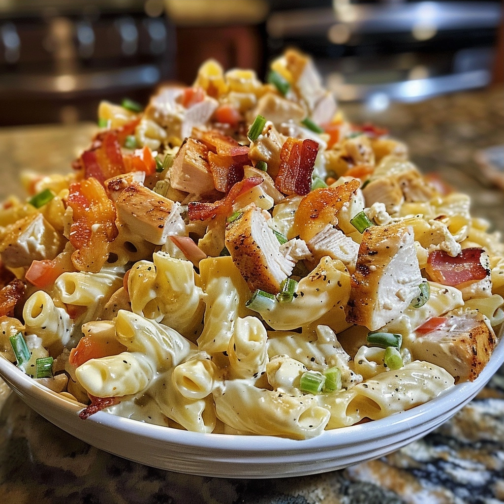 Chicken Bacon Ranch Pasta Salad Recipe