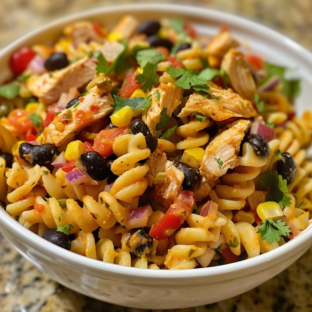 Southwest Chicken Pasta Salad Recipe for Crowd Pleasing