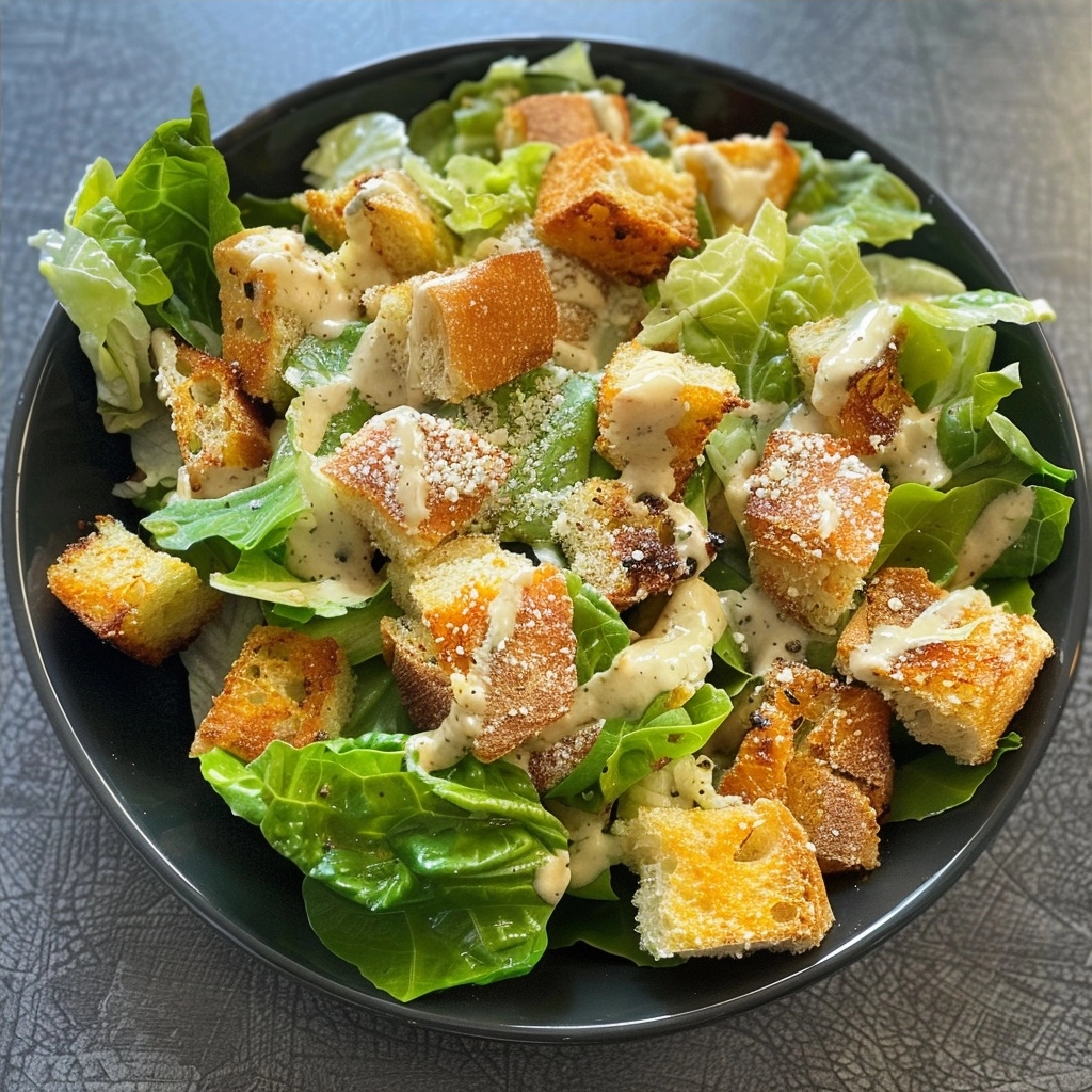 Caesar Salad with Homemade Dressing
