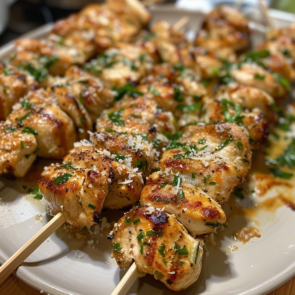 Garlic Parmesan Chicken Skewers for Easy Dinners