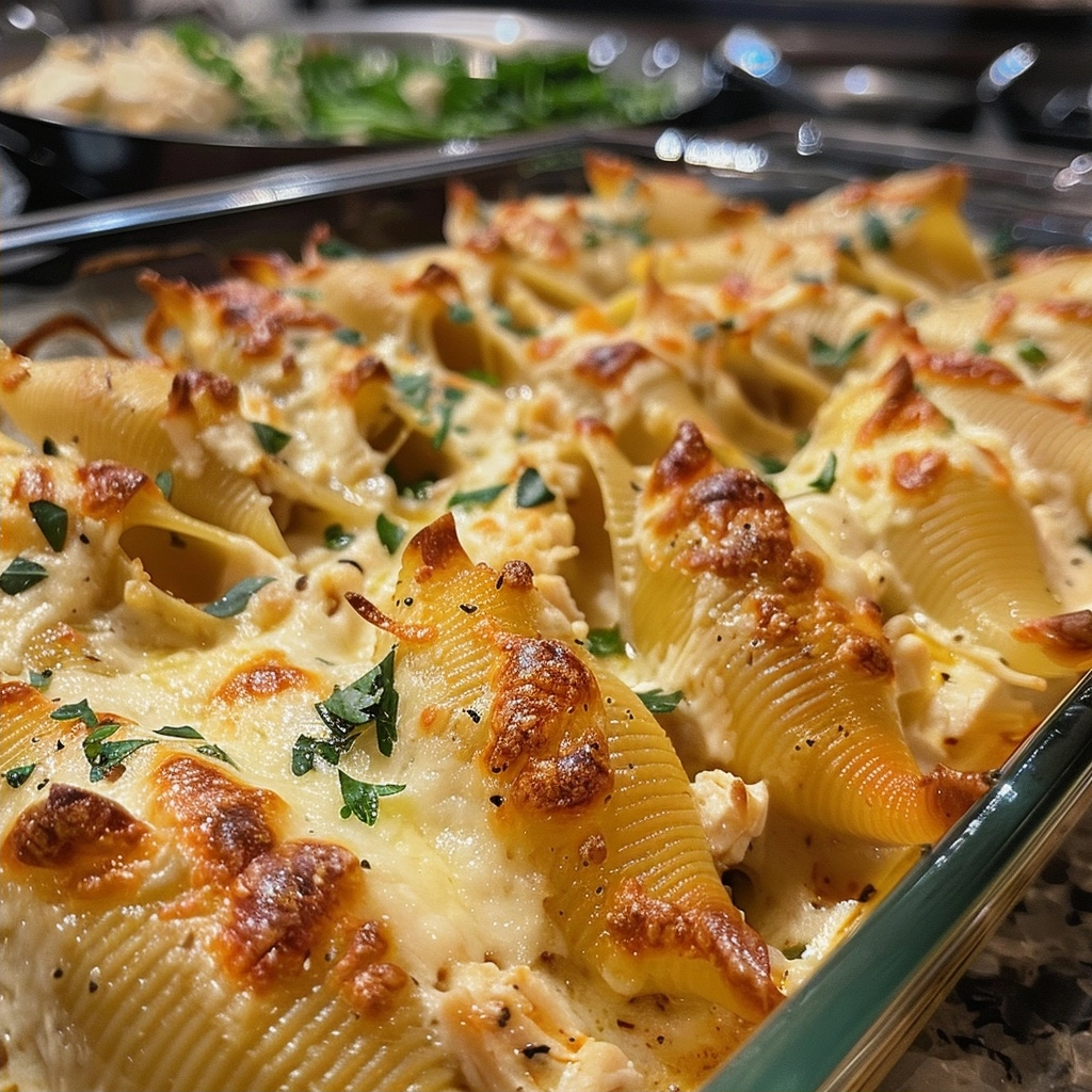 Chicken Alfredo Stuffed Shells: A Creamy Weeknight Dinner