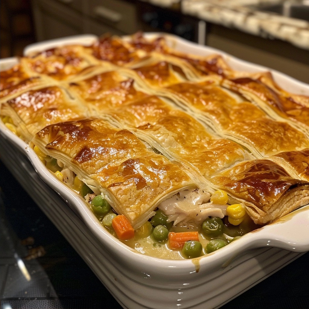 Puff Pastry Chicken Pot Pie Recipe for Weeknight Dinner