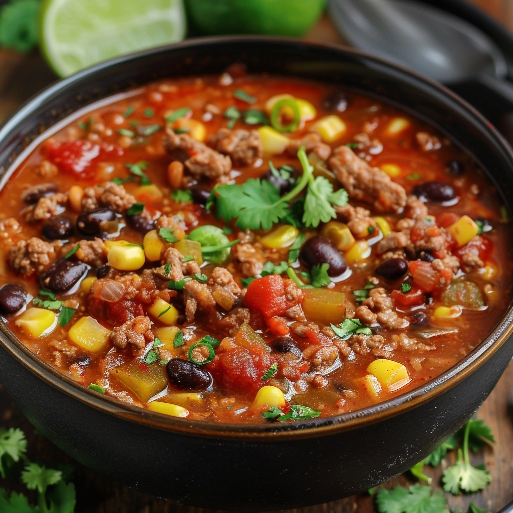 High Protein Taco Soup for Easy Healthy Meals
