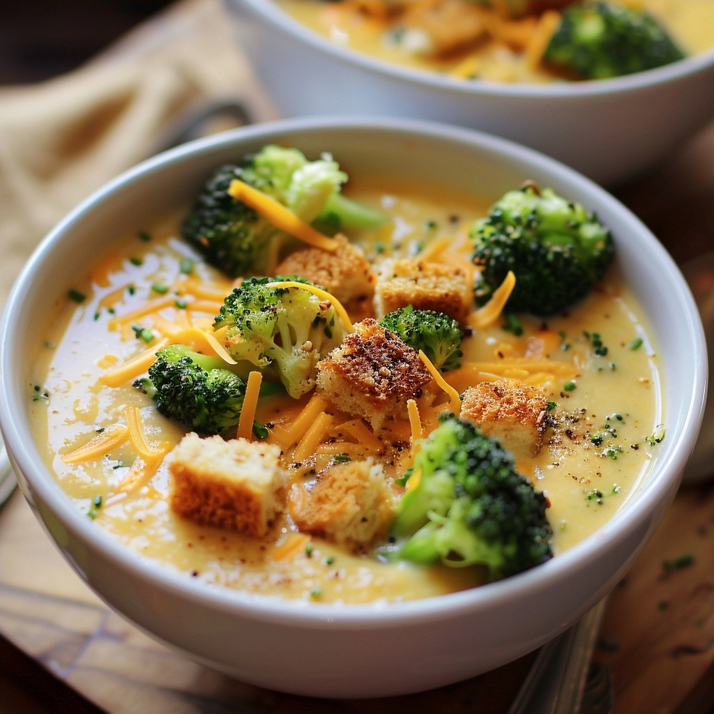 Roasted Broccoli Cheddar Soup Recipe