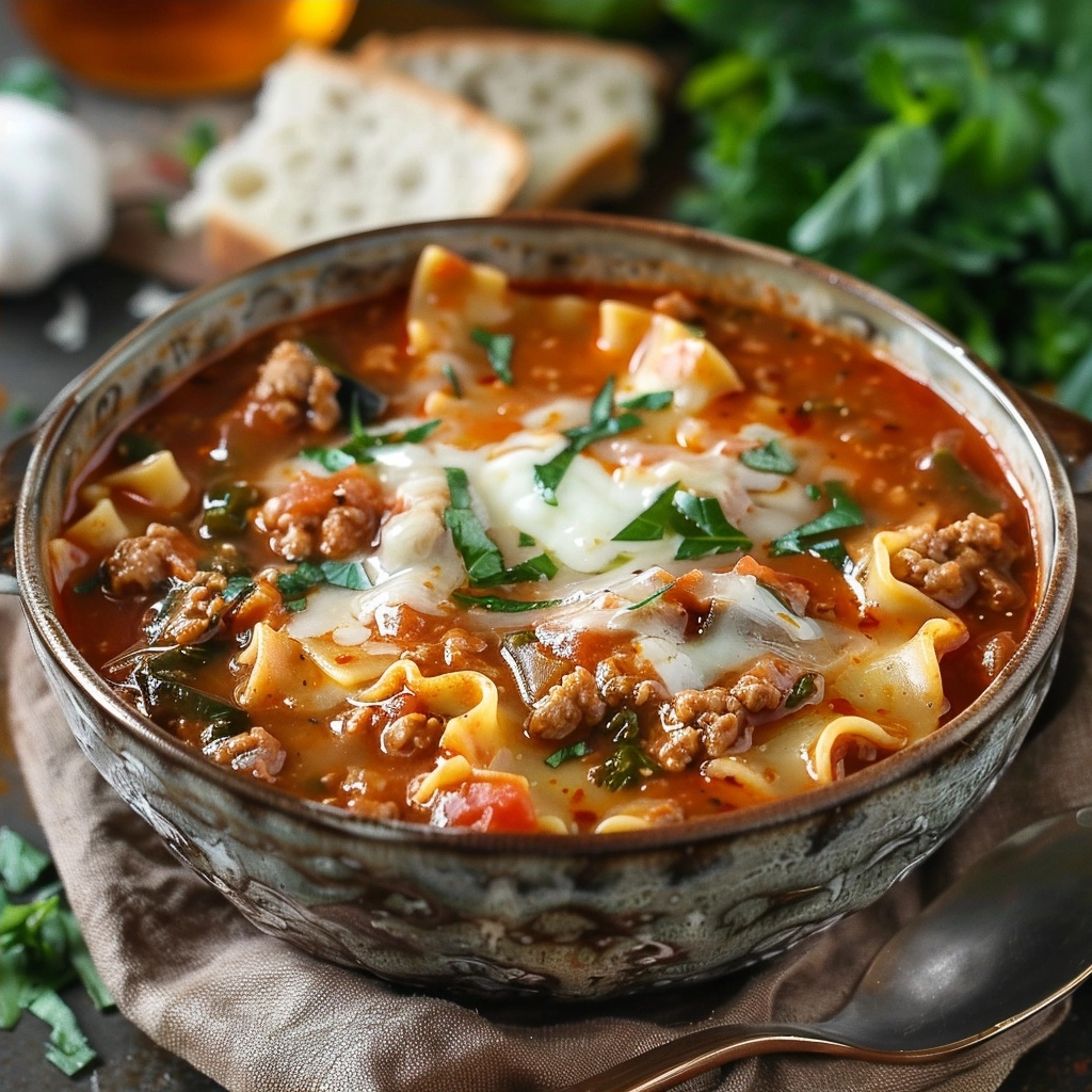 Easy One Pot Lasagna Soup Recipe