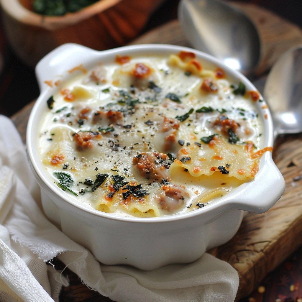 White Lasagna Soup for Easy Weeknight Dinners
