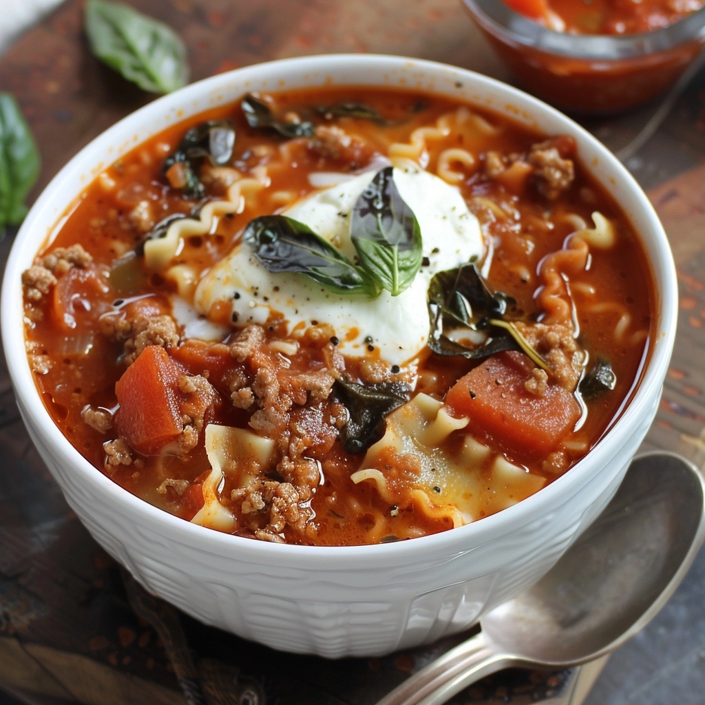 High Protein Lasagna Soup for Easy Meal Prep