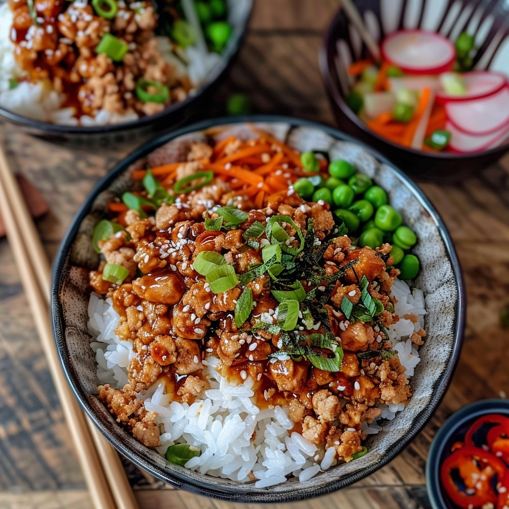 Ground Chicken Rice Bowls for Quick Weeknight Dinners