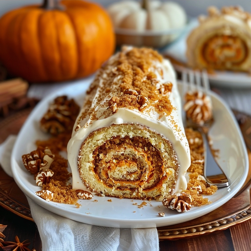 Pumpkin Spice Cake Roll Recipe for Fall