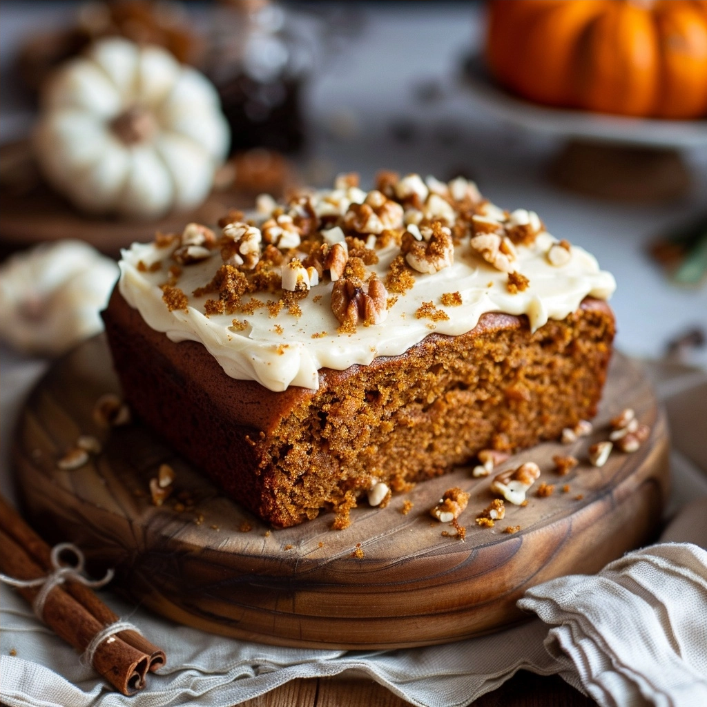 Pumpkin Bread With Cream Cheese Frosting Recipe