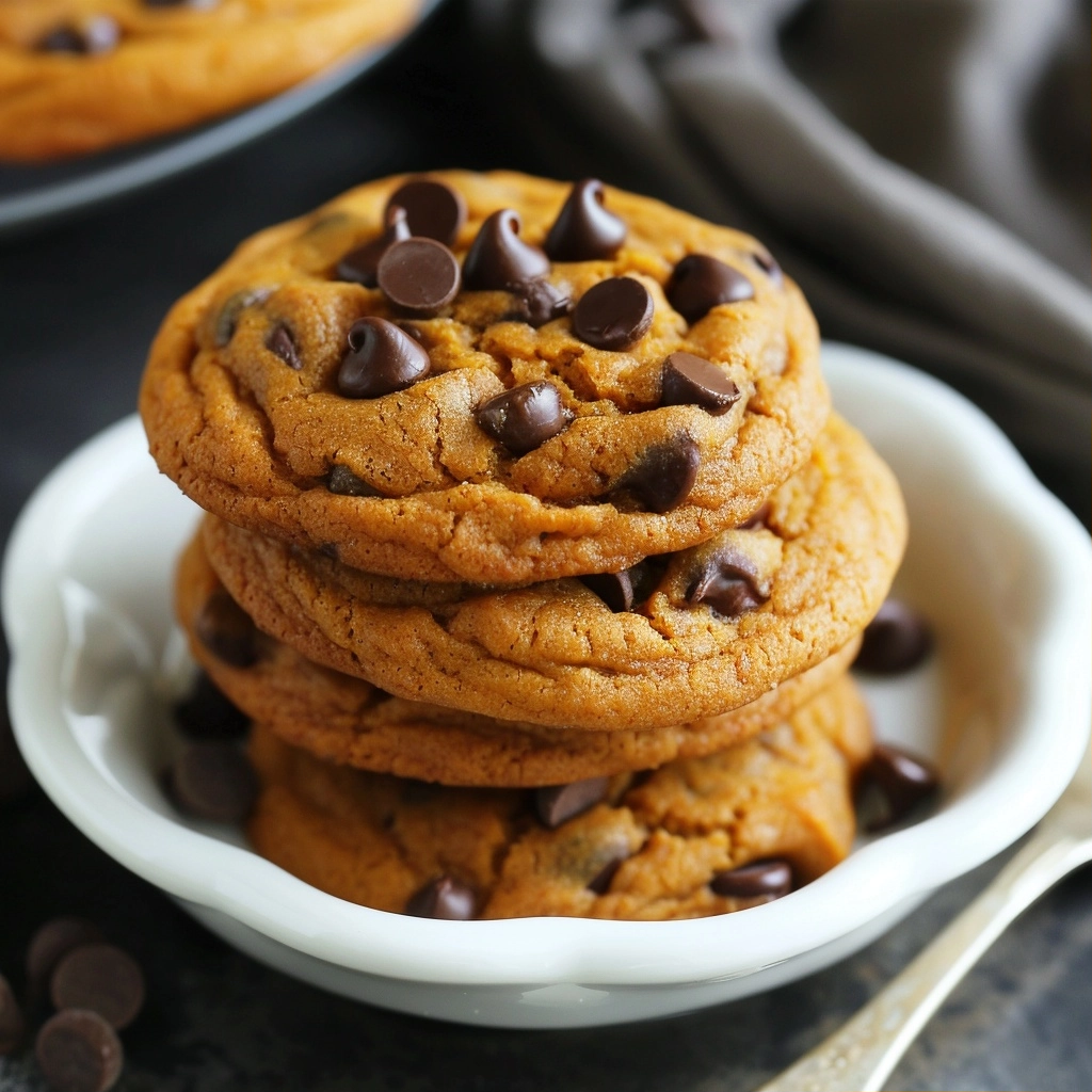 Soft Pumpkin Chocolate Chip Cookies